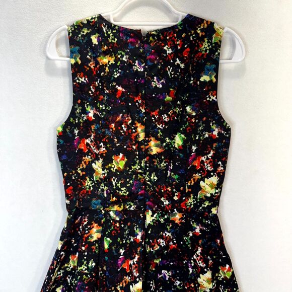 Gap Women's Confetti fit & flare Black Floral Printed Sundress Womens Size 0 NEW - Picture 6 of 10